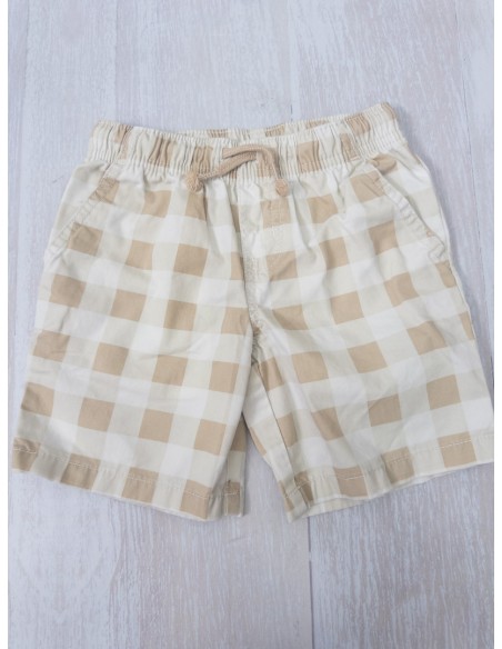 short cuadros beige