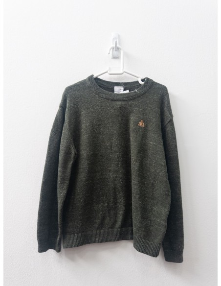 sweater verde con logo osito