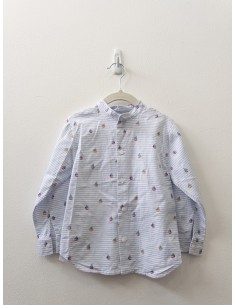 camisa rayas celestes y blancas con veleros