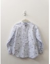 camisa rayas celestes y blancas con veleros