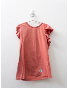 set blusa y short cuadros blancos y salmon