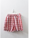 set blusa y short cuadros blancos y salmon