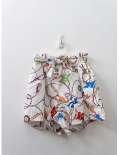 set blusa y short blanco con  caballitos de mar 2