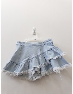 falda short de jean azul claro