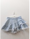 falda short de jean azul claro