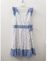 vestido blanco con detalles azules con barquitos