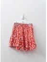 set falda y top rojo con hojas beige