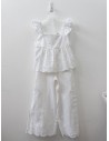 set lino blanco pantalon y top