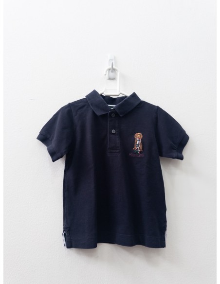 polo azul oscura con osito