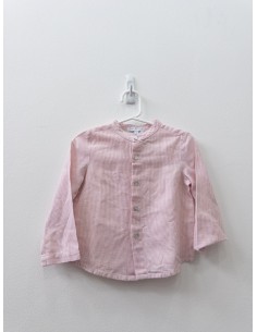 camisa rayas blancas y salmon