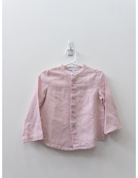 camisa rayas blancas y salmon