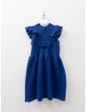 vestido azul de punto