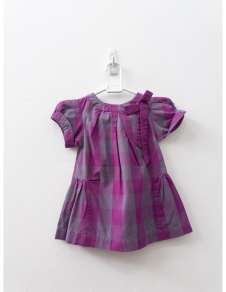 vestido cuadros morados