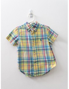 camisa cuadros amarillos rayas verdes rojas azules