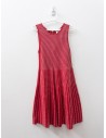 vestido rojo de punto con puntitos blancos