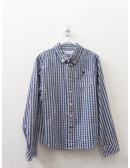 camisa cuadros blancos y azules