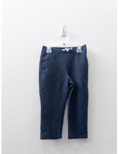 pantalon azul lino
