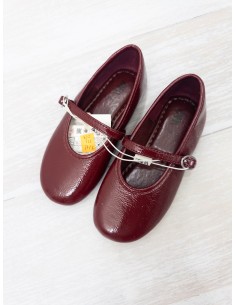 zapatos concho de vino charol