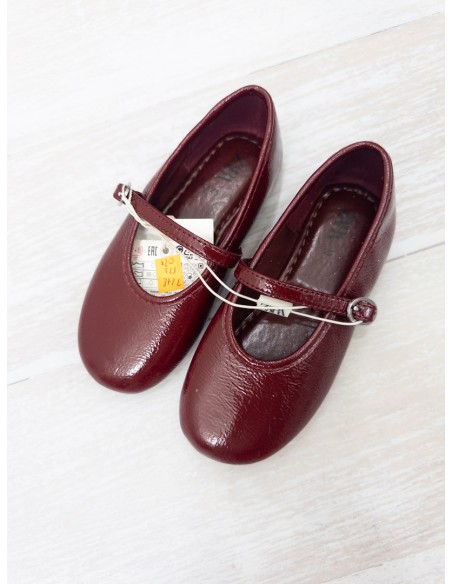 zapatos concho de vino charol