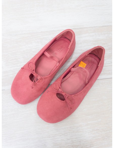 ballerinas rosadas gamuza