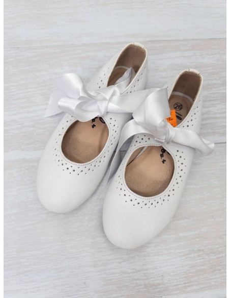 ballerinas blancas con lazo