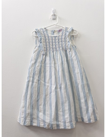 vestido rayas blancas y celestes
