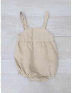 enterizo beige de lino