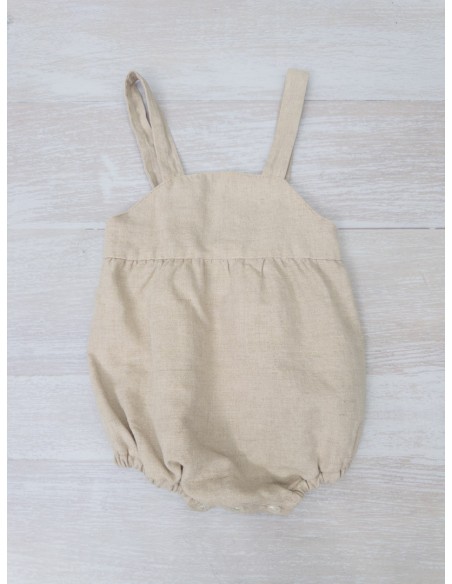 enterizo beige de lino
