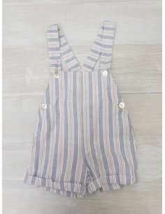 enterizo de short rayas azules y rojas