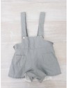 enterizo short de lino celeste