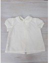 camisa blanca lino con puntitos