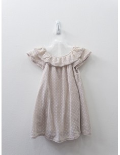 vestido randa beige, con calzon