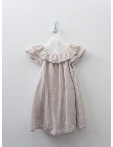 vestido randa beige, con calzon