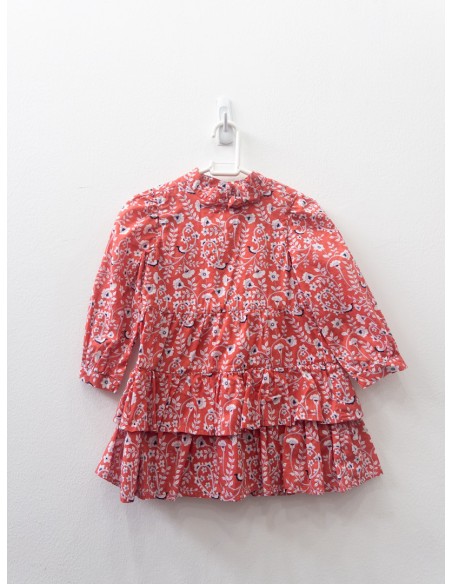 vestido fresa, con calzon, con texturas
