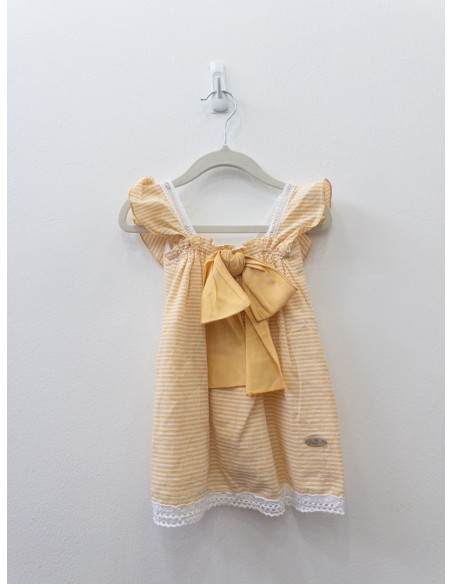vestido rayas mostazas