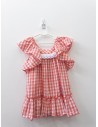 vestidos cuadros salmon