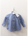 camisa manga larga cuadros azules, nuevo con etiqueta