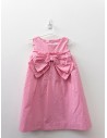 vestido rosado con lazo