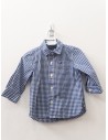 camisa cuados azules con blanco