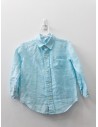 camisa lino celeste