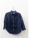 camisa lino azul