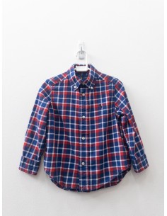 camisa cuadros azules y rojos
