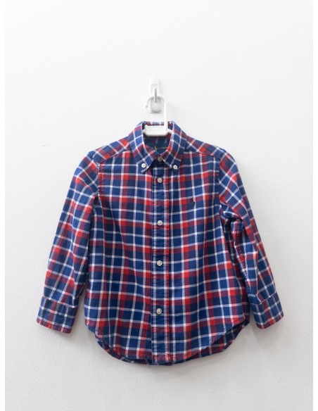 camisa cuadros azules y rojos