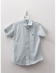 camisa cuadros blancos verdes y celestes