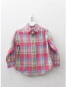 camisa fucsia con celeste amarillo y azul