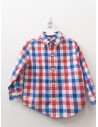 camisa cuadros blancos rojos y azules