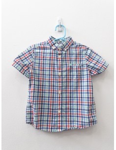 camisa cuadros rojos azules y verdes