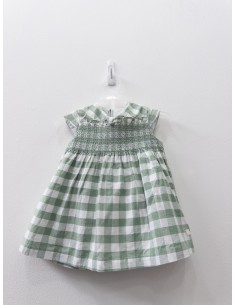 vestido cuadros verdes