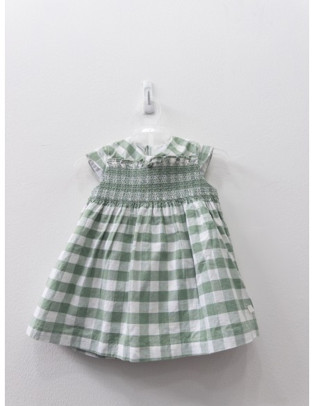 vestido cuadros verdes