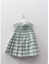vestido cuadros verdes